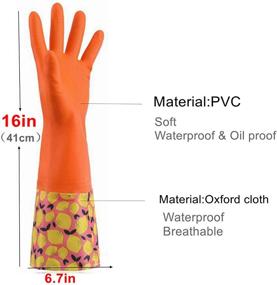 img 3 attached to Dishwashing Gloves for Men and Women – Home Kitchen Cleaning Gloves