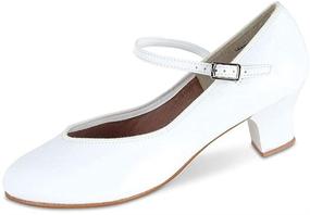 img 2 attached to Danshuz Tap Queen Mary Janes: Premium Leather Dance Shoes for Women