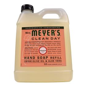 img 1 attached to Geranium-Scented Mrs. Meyers Liquid Hand Soap Refill, 33 Oz, with a Liquid Formula