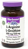 bluebonnet l ornithine vitamin capsules count logo