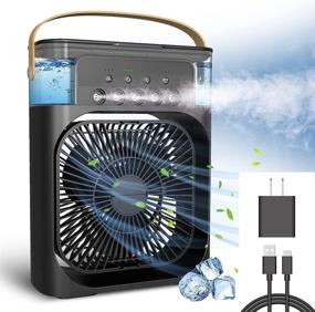 img 3 attached to 🌬️ Portable Personal Air Conditioner Fan with LED Light & Timer - NTMY Desk Mini Evaporative Air Cooler for Office, Home, Travel