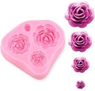 sunkool nw-028 roses flower silicone cake mold: chocolate, sugarcraft, fondant, fimo - pink (4 sizes) logo