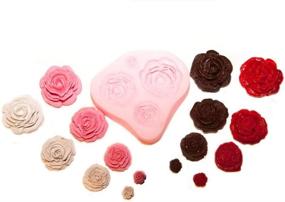 img 2 attached to SUNKOOL NW-028 Roses Flower Silicone Cake Mold: Chocolate, Sugarcraft, Fondant, Fimo - Pink (4 Sizes)