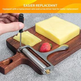 img 3 attached to 🧀 LEAGOKEE Adjustable Cheese Slicer for Block Cheese - Heavy Duty with Spare Wire for Painless Replacement