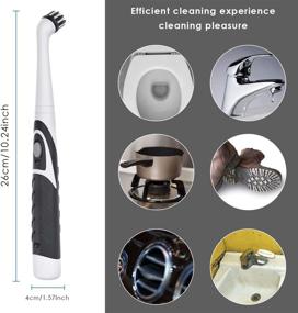 img 2 attached to 🧼 Efficient Cleaning made Easy with FAMKIT Electric Oscillating Power Scrubber Brush for Bathroom and Kitchen