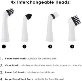 img 1 attached to 🧼 Efficient Cleaning made Easy with FAMKIT Electric Oscillating Power Scrubber Brush for Bathroom and Kitchen