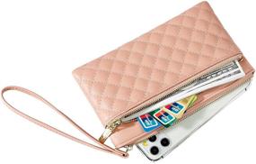 img 4 attached to XINFAVOR Leather Wallets Wristlet Organizer Women's Handbags & Wallets and Wallets