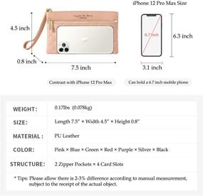 img 2 attached to XINFAVOR Leather Wallets Wristlet Organizer Women's Handbags & Wallets and Wallets