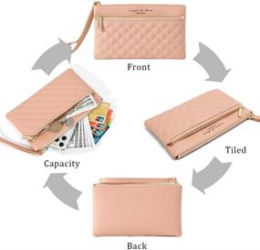 img 3 attached to XINFAVOR Leather Wallets Wristlet Organizer Women's Handbags & Wallets and Wallets