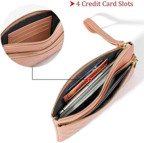 img 1 attached to XINFAVOR Leather Wallets Wristlet Organizer Women's Handbags & Wallets and Wallets