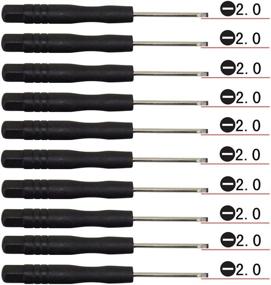 img 4 attached to 🛠️ Fixinus Set of 50 Slotted 2.0mm Flat Head Mini Screwdrivers: Perfect for Cell Phones, Tablets, Laptops, PCs, Games, and Small Electronics