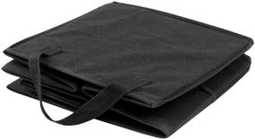 img 2 attached to 🚗 Fold Away Car Trunk Organizer, Black - 22" x 10" x 11" - Non-slip Fastener secures and prevents sliding for a tidy trunk storage