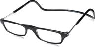 👓 clic xxl expandable reading glasses; adjustable front magnetic connect, black logo