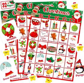 img 4 attached to Exciting KMUYSL Christmas Bingo Game Card for Kids: Perfect Party Favor for the Ultimate Festive Fun!