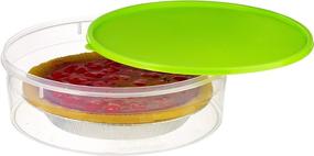 img 1 attached to Zilpoo Plastic Pie Container, Cupcake Carrier, Muffin, Tart, Cookie, Cheesecake Holder with Lid - 10.5”, Green