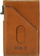 👝 italian leather men's accessories with pocket slider - optimal blocking logo