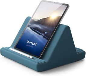 img 4 attached to 📱 Lamicall Tablet Pillow Stand - Comfortable Lap Pad with 6 Viewing Angles for iPad Pro, Kindle, Galaxy Tab, and More - Blackish Green