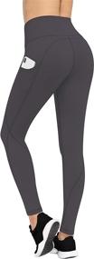 img 3 attached to 🩲 TQD High Waist Yoga Pants: Capri Leggings 4-Way Stretch with Pockets for Women