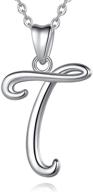 eudora sterling silver initial necklaces: personalized gifts for women, sisters, and mothers - 26 letters to choose from! logo