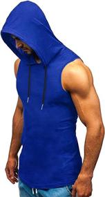 img 3 attached to Amussiar Workout Hooded Sleeveless Fashion Sports & Fitness in Other Sports