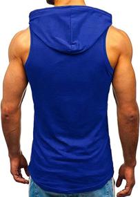 img 2 attached to Amussiar Workout Hooded Sleeveless Fashion Sports & Fitness in Other Sports