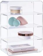 💄 stori органайзер для ванной комнаты, макияжа и рукоделия из прозрачного пластика с 4 отделениями. логотип