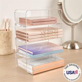 img 3 attached to 💄 STORi 4-Compartment Clear Plastic Vanity, Makeup, and Craft Organizer
