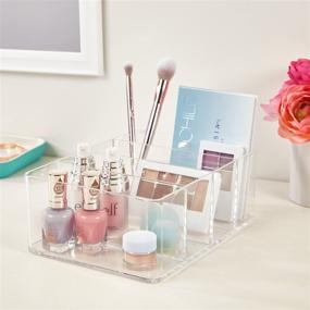 img 2 attached to 💄 STORi 4-Compartment Clear Plastic Vanity, Makeup, and Craft Organizer