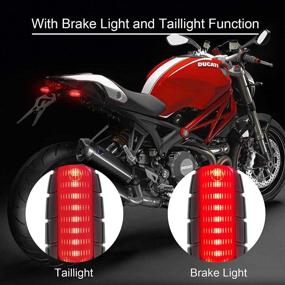 img 2 attached to Enhanced Kinstecks Motorcycle Indicators: Flowing Turn Signal Lights with Daytime Running, Brake & Taillights - 4PCS, Transparent Shell - 12V