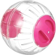 transparent cute hamster exercise ball - mini trot plastic toy for small hamsters (pink) by ueetek logo