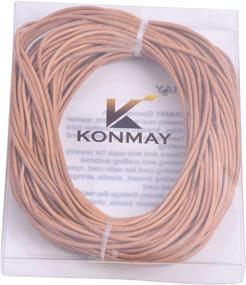 img 1 attached to Кожаный шнур для ювелирных изделий KONMAY - 1 моток, 25 ярдов, 2,0 мм натурального цвета, мягкий круглый кожаный шнур