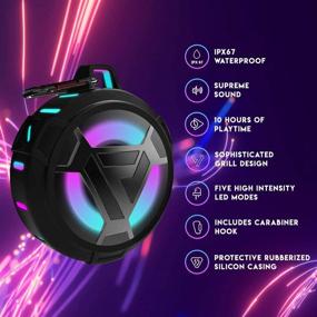 img 3 attached to 🔊 SVN Sound-Steve Aoki NEON 150: Waterproof Bluetooth Speaker with LED Lights, Compact Travel Mini Design, and Extra Loud Bass Sound