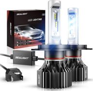 💡 sealight h4/9003/hb2 led bulbs x1 series: dual xenon white 6000k 6000lm - ultimate lighting upgrade! logo