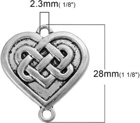 img 2 attached to 💎 JGFinds Celtic Knot Connectors, Silver Tone Findings, 80 Pack: Enhance your Jewelry Crafts!