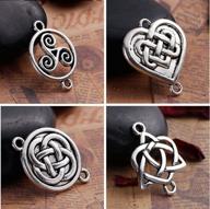 💎 jgfinds celtic knot connectors, silver tone findings, 80 pack: enhance your jewelry crafts! logo