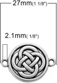 img 1 attached to 💎 JGFinds Celtic Knot Connectors, Silver Tone Findings, 80 Pack: Enhance your Jewelry Crafts!