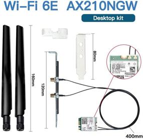 img 1 attached to Набор адаптеров REKONG AX210 M.2 NGFF Mini Desktop WiFi 6E - Новейший 6GHz BT5.2 беспроводной ПК 802.11ax 3000 Мбит/с – Поддержка OFDMA MU-MIMO AX210NGW Гигабитная сетевая карта – 2,4 ГГц, 5 ГГц.