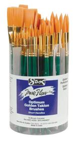 img 1 attached to Sax Optimum Synthetic Brushes Assorted