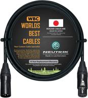 🎙️ премиум кабель для микрофона mogami 2534 длиной 3 фута - изготовленный на заказ worlds best cables с разъемами neutrik xlr. логотип