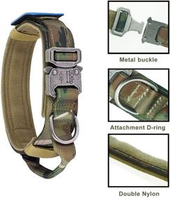 img 1 attached to KUSSONLI Adjustable Dog Collar for Medium and Large Dogs, Comfortable Double-Layered Nylon with Zinc Alloy Safety Locking Buckle, American Flag and Camo Patterns, Size Large