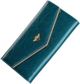 img 4 attached to Leather Ladies Wallet Antimagnetic Function Women's Handbags & Wallets for Wallets