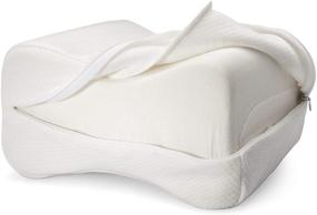 img 3 attached to 🐿️ Squirrel Pillow: Ultimate Comfort for Side Sleepers with Back Pain - Contoured High Density Memory Foam - Machine Washable Cover