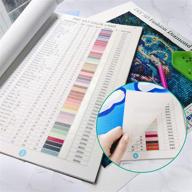 🎨 complete diamond painting color card chart booklet: canvas material color codes, unique diamond art all color numbers and accessories for adults logo