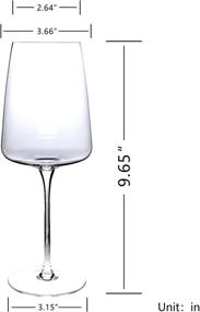 img 1 attached to Classic Crystal Wine Glass Set of 4 - Elegant Hand-Blown Square White or Red Wine 🍷 Glasses - Perfect Wedding, Birthday, Anniversary Gift - Versatile for Kitchen, Restaurants, Home Bar - 20 OZ, Clear