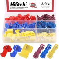 🔌 hilitchi 100pcs quick splice electrical connector assortment set - 22/18, 18-14, 12/10 gauge terminals logo