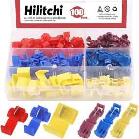 img 4 attached to 🔌 Hilitchi 100pcs Quick Splice Electrical Connector Assortment Set - 22/18, 18-14, 12/10 Gauge Terminals