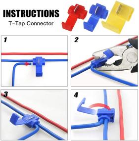 img 1 attached to 🔌 Hilitchi 100pcs Quick Splice Electrical Connector Assortment Set - 22/18, 18-14, 12/10 Gauge Terminals