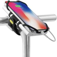 bone bike tie pro pack: 2-in-1 bike phone charger mount for iphone and galaxy - stem mount, secure holder, black logo