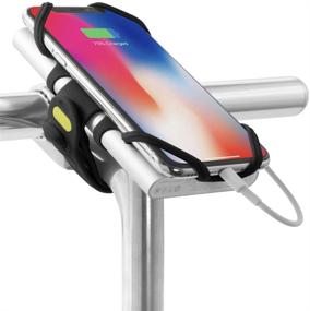 img 4 attached to Bone Bike Tie Pro Pack: 2-in-1 Bike Phone Charger Mount for iPhone and Galaxy - Stem Mount, Secure Holder, Black