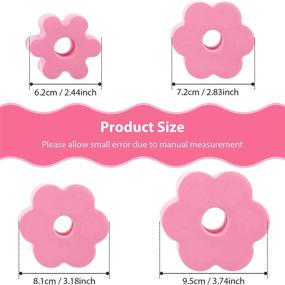 img 1 attached to 🔸 Cup Turner Foam Inserts for Tumblers Bottles Cups - 8 Piece Set 2.44/ 2.83/ 3.18/ 3.74 Inch Diameter Accessories (White, Pink)